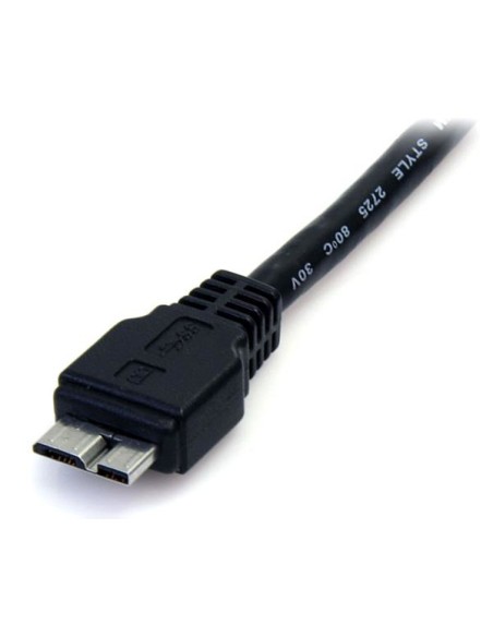 Cable 50cm USB 3.0 Super Speed SS Micro USB B Macho a USB A Macho Adaptador - Negro