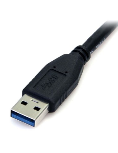 Cable 50cm USB 3.0 Super Speed SS Micro USB B Macho a USB A Macho Adaptador - Negro