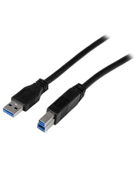 Cable Certificado 2m USB 3.0 Super Speed USB B Macho a USB A Macho Adaptador para Impresora - Negro