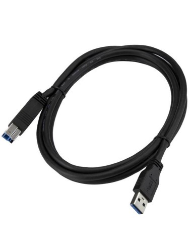 Cable Certificado 2m USB 3.0 Super Speed USB B Macho a USB A Macho Adaptador para Impresora - Negro