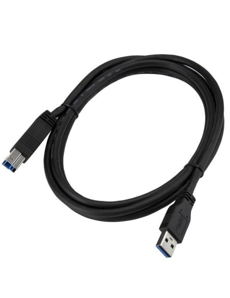 Cable Certificado 2m USB 3.0 Super Speed USB B Macho a USB A Macho Adaptador para Impresora - Negro