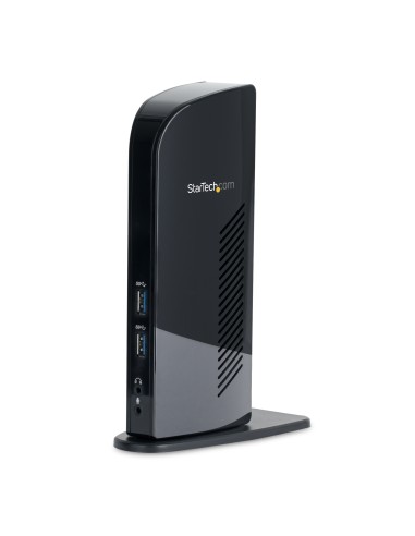 Docking Station USB 3.0 de 2 Monitores para Portátil - HDMI y DVI/VGA - Hub Ladrón 6x USB-A - GbE - Audio - Replicador de Puert