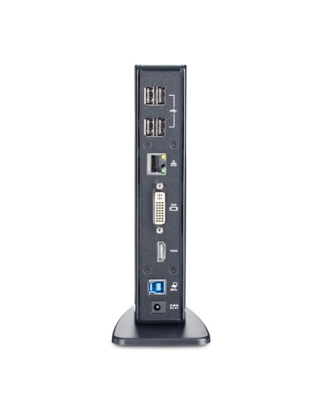 Docking Station USB 3.0 de 2 Monitores para Portátil - HDMI y DVI/VGA - Hub Ladrón 6x USB-A - GbE - Audio - Replicador de Puert