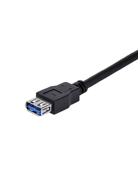 Cable 1m Extensión Alargador USB 3.0 SuperSpeed - Macho a Hembra USB A - Extensor - Negro
