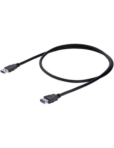 Cable 1m Extensión Alargador USB 3.0 SuperSpeed - Macho a Hembra USB A - Extensor - Negro