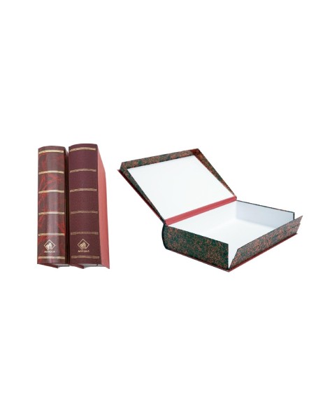 MARIOLA CAJA FORMA LIBRO CARTON FORRADO FOLIO PROLONGADO LOMO WAFLEX 37,5X27X8,5CM