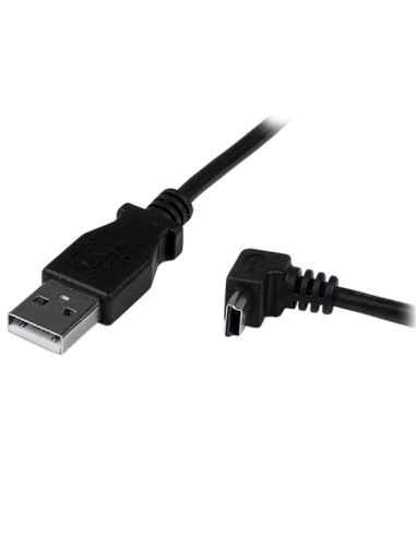 Cable Adaptador 2m USB A Macho a Mini USB B Macho Acodado en Ángulo hacia Abajo