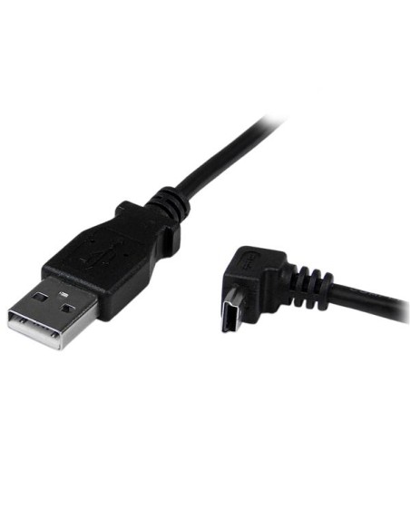 Cable Adaptador 2m USB A Macho a Mini USB B Macho Acodado en Ángulo hacia Abajo