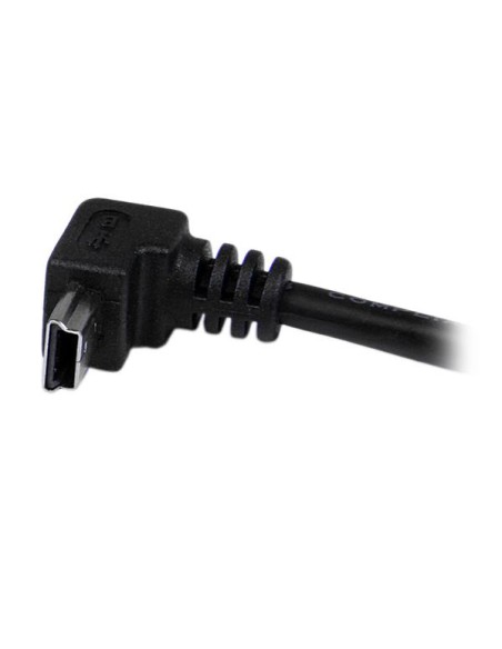 Cable Adaptador 2m USB A Macho a Mini USB B Macho Acodado en Ángulo hacia Abajo