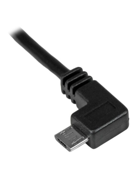 Cable de 1m Micro USB con conector acodado a la izquierda - Cable de Carga y Sincronización