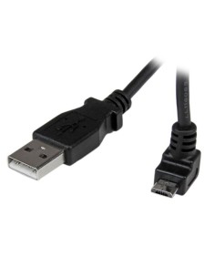 Cable Adaptador 1m USB A Macho a Micro USB B Macho Acodado en Ángulo hacia Arriba para Teléfono Móvil 2