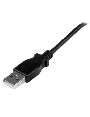 Cable Adaptador 1m USB A Macho a Micro USB B Macho Acodado en Ángulo hacia Arriba para Teléfono Móvil