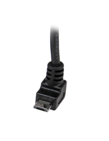 Cable Adaptador 1m USB A Macho a Micro USB B Macho Acodado en Ángulo hacia Arriba para Teléfono Móvil