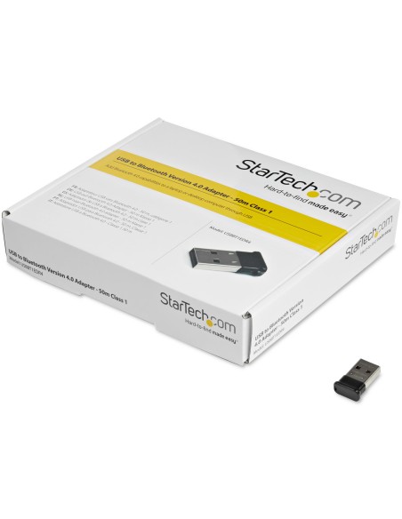 Micro Adaptador USB 2.0 Externo Bluetooth 4.0 EDR para Ordenador de Sobremesa o Portátil