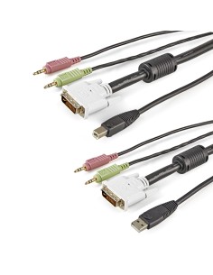 Cable KVM 4 en 1 de 1,8m con DVI USB Audio y Micrófono 2