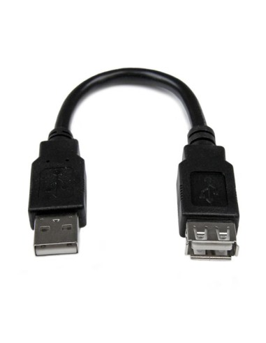 Cable de 0,15m de Extensión Alargador USB 2.0 - Macho a Hembra USB A - Extensor