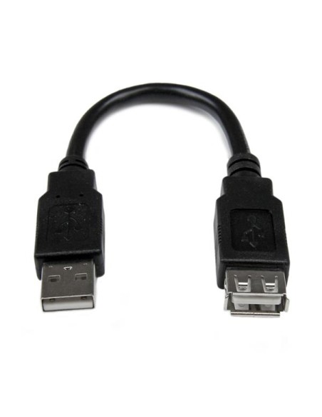 Cable de 0,15m de Extensión Alargador USB 2.0 - Macho a Hembra USB A - Extensor
