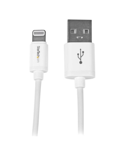 Cable 1m Lightning 8 Pin a USB A 2.0 para Apple iPod iPhone 5 iPad - Blanco