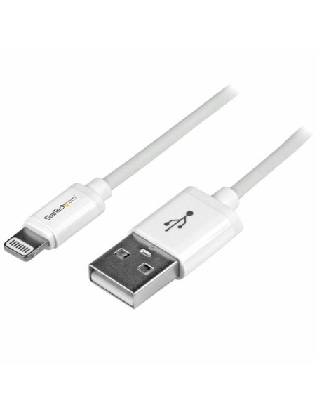 Cable 1m Lightning 8 Pin a USB A 2.0 para Apple iPod iPhone 5 iPad - Blanco