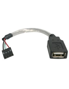 Cable de 15cm Adaptador Extensor USB 2.0 a IDC 4 pines - Conector a Placa Base - Hembra a Hembra 2