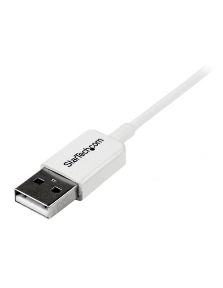 Cable Adaptador 2m USB A Macho a Micro USB B Macho para Teléfono Móvil Smartphone - Blanco
