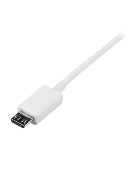 Cable Adaptador 2m USB A Macho a Micro USB B Macho para Teléfono Móvil Smartphone - Blanco