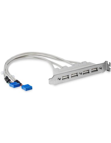 Cabezal Bracket de 4 puertos USB 2.0 con Conexión a Placa Base 2x IDC10