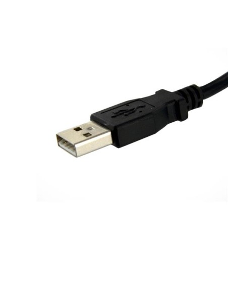 Cable de 91cm USB 2.0 para Montar Empotrar en Panel - Extensor Macho a Hembra USB A - Negro