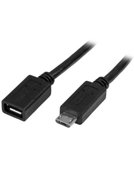 Cable de 50cm Micro USB de Extensión - Macho a Hembra
