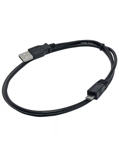Cable Adaptador de 1m USB A Macho a Micro USB B Macho para Teléfono Móvil Carga y Datos - Negro