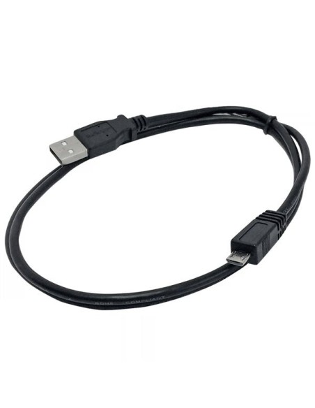 Cable Adaptador de 1m USB A Macho a Micro USB B Macho para Teléfono Móvil Carga y Datos - Negro