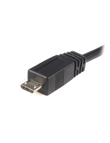 Cable Adaptador de 2m USB A Macho a Micro USB B Macho para Teléfono Móvil Carga y Datos - Negro