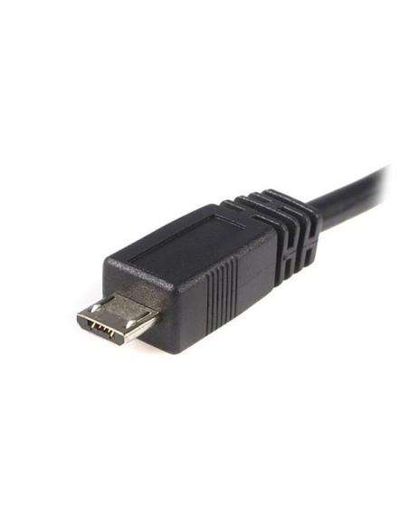 Cable Adaptador de 2m USB A Macho a Micro USB B Macho para Teléfono Móvil Carga y Datos - Negro