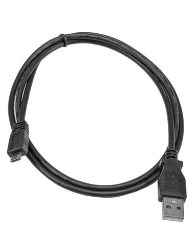 Cable Adaptador de 2m USB A Macho a Micro USB B Macho para Teléfono Móvil Carga y Datos - Negro