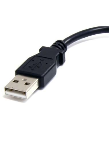 Cable Adaptador de 15cm USB A Macho a Micro USB B Macho para Teléfono Móvil Carga y Datos - Negro