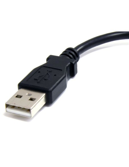 Cable Adaptador de 15cm USB A Macho a Micro USB B Macho para Teléfono Móvil Carga y Datos - Negro
