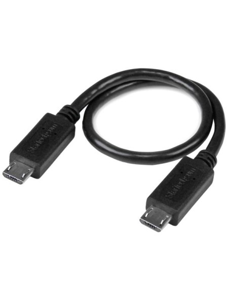 Cable USB OTG de 20cm - Cable Adaptador Micro USB a Micro USB - Macho a Macho