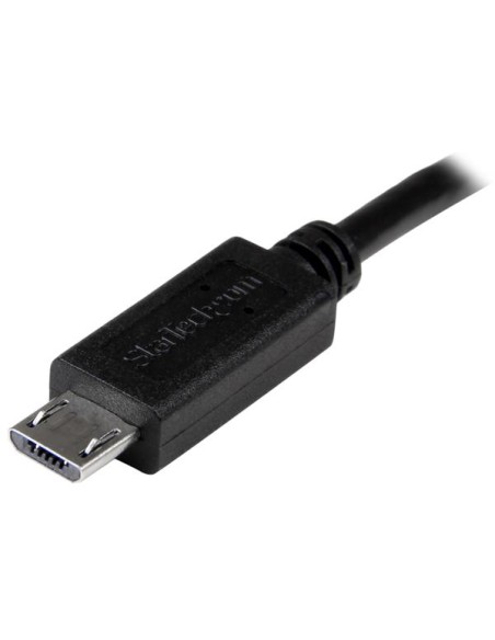 Cable USB OTG de 20cm - Cable Adaptador Micro USB a Micro USB - Macho a Macho