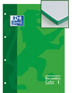 OXF RECAMB.COLOR A4 80H 5X5VE 100104037 1 Unid