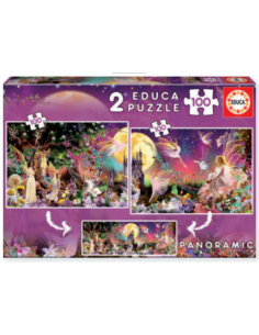 TRIPTICO DE HADAS PUZZLE 2X100 PIEZAS