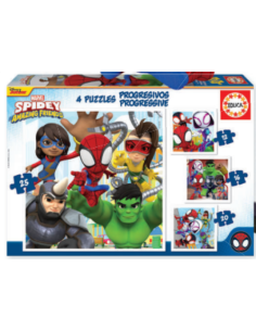 SPIDEY ampHIS AMAZING FRIENDS PUZZLE PROGRESIVO 12 16 20 25