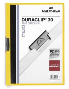 Duraclip 30 archivador PVC Transparente, Amarillo