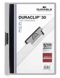 Duraclip 30 archivador PVC Gris, Transparente