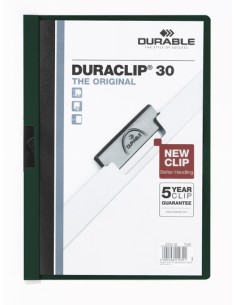 DURACLIP 30 A4 archivador PVC Negro, Verde, Transparente