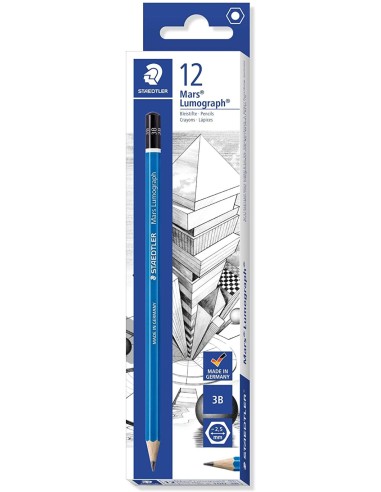 C 12 LAPIZ DE GRAFITO MARS LUMOGRAPH 100 3B