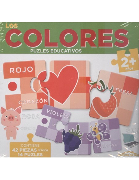 LOS COLORES 2 ANOS APRENDO EN CASA PUZLES EDUCATIVOS 42 PIEZAS PARA 14 PUZLES
