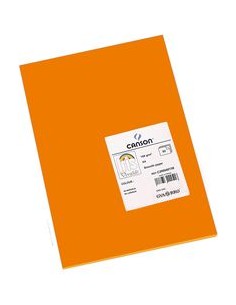 Paq 50 cartulinas a4 naranja iris