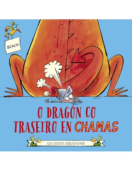 O dragon co traseiro en chamas