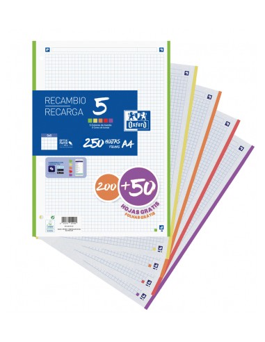400150903 papel de cuaderno 210 x 297 mm (A4) 250 hojas 1 Unid