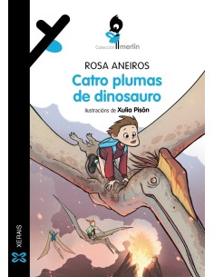 Catro plumas de dinosauro